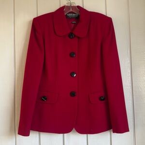 Vintage Herbert Grossman Red Wool Blazer